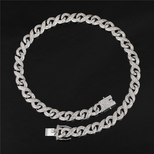 13mm Silver Infinity Link Chain
