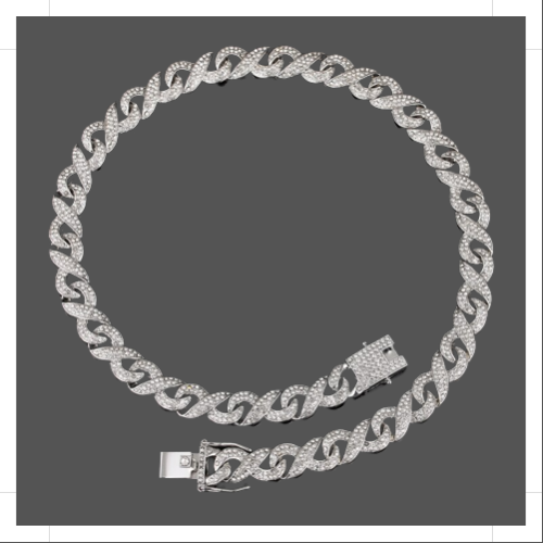 13mm Silver Infinity Link Chain